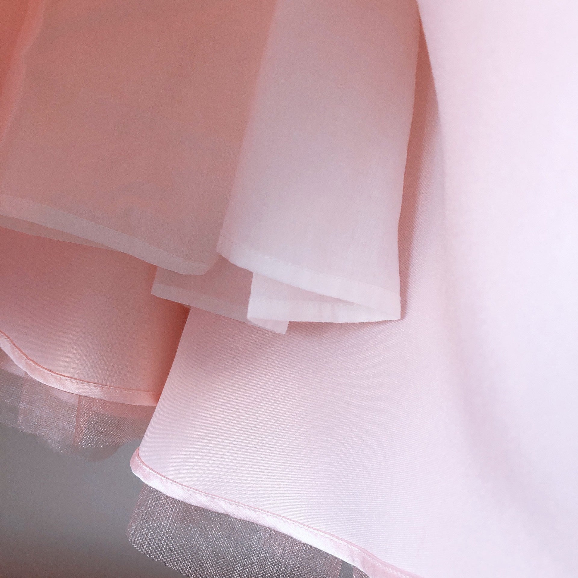 Pink Puffy Princess Dress for Girls with Bow – Formal A-Line Birthday & Party Gown