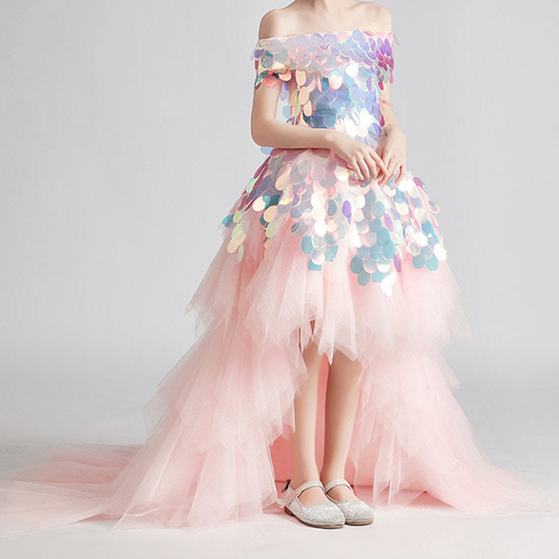 pink sparkly princess dress pink dress princess Pink Tulle Lace Princess Dress, Beautiful A-Line Evening Dress Sweet 1-parroquiadesanalbertomagno.com