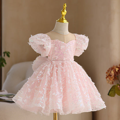 Pink Sequin Princess Party Dress for Girls (Ages 2-12) - Flower Girl & Birthday Tutu
