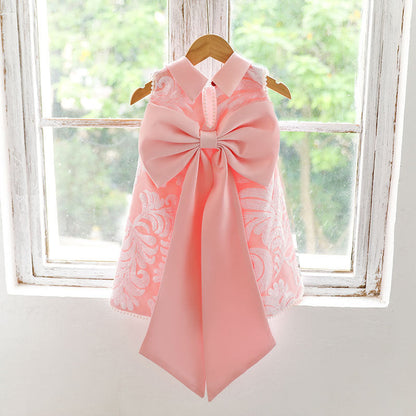 Cute Satin Sequin A-Line Princess Dress for Girls – Tea Length Sleeveless Party Outfit