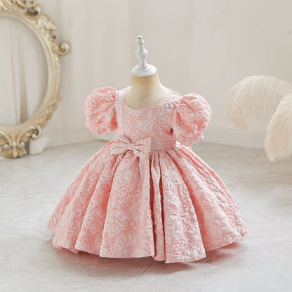 Elegant Princess Fairy A-line Toddler Dress with Bowknot – Party & Flower Girl Outfit