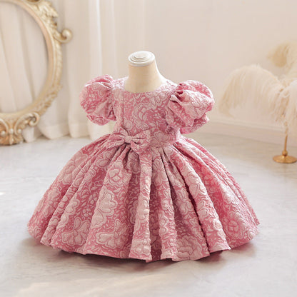 Elegant Princess Fairy A-line Toddler Dress with Bowknot – Party & Flower Girl Outfit