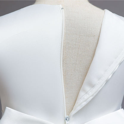 A-line Princess Tulle Dress with Flowers for Girls – Floor-Length Fairy Costume