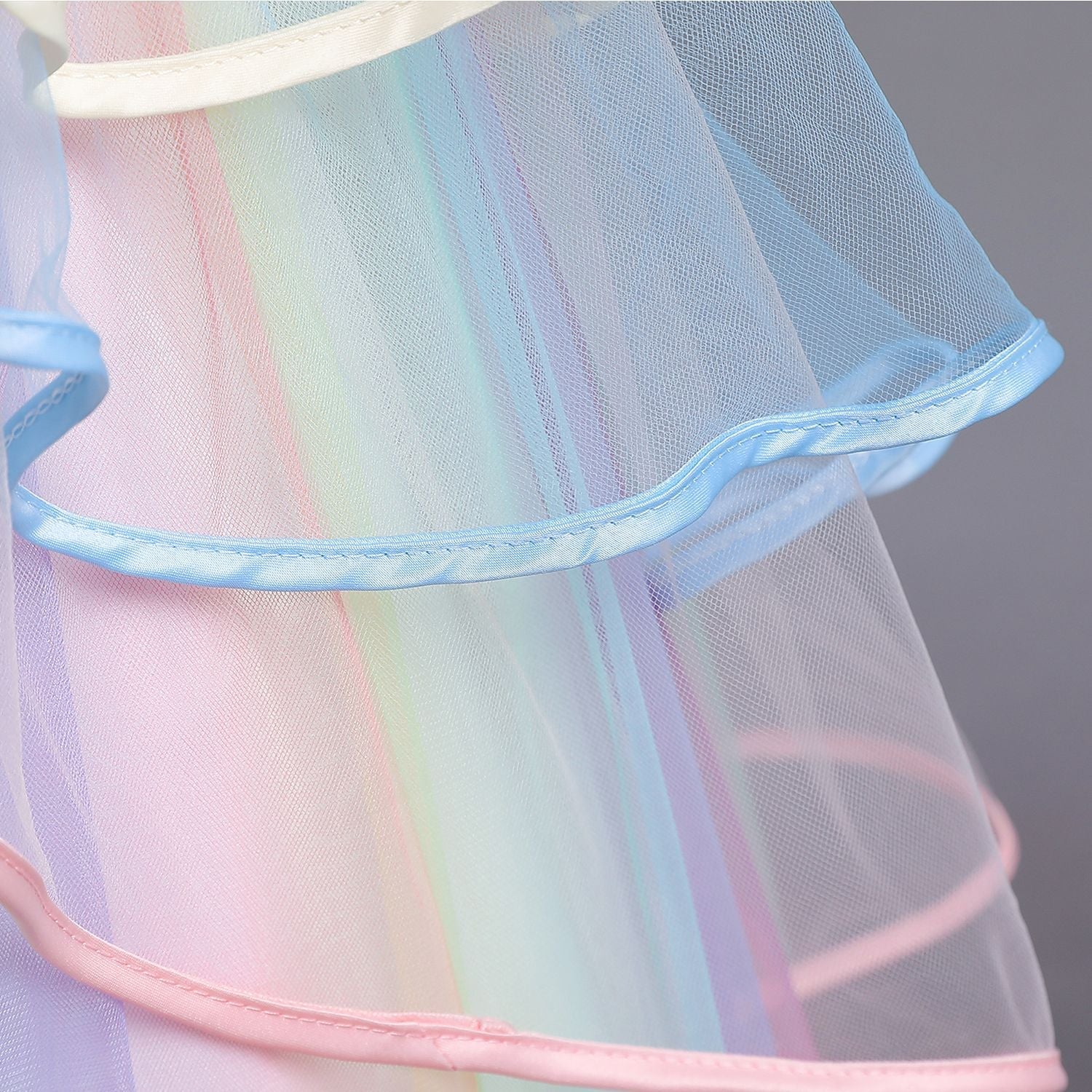 A-line Princess Tulle Dress with Flowers for Girls – Floor-Length Fairy Costume