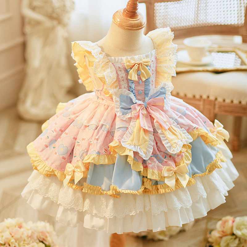 Pink Princess A-Line Dress for Girls - Flower Girl, Party & Birthday Outfit