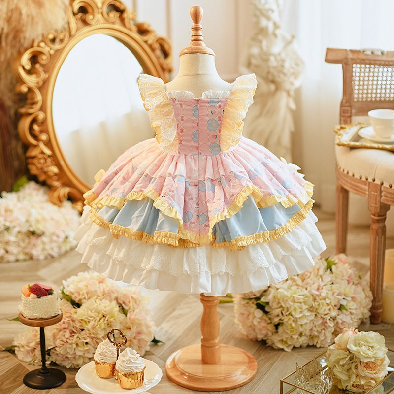 Princess-Inspired Pink A-Line Party Dress for Girls - Pink / 2-3 Years (100cm) - Fleur Kids Princess-Inspired Pink A-Line Party Dress for Girls - Pink / 2-3 Years (100cm) - Fleur Kids