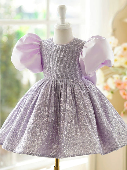 Lavender Princess Sequin Ball Gown Dress for Girls | Party & Flower Girl Dress