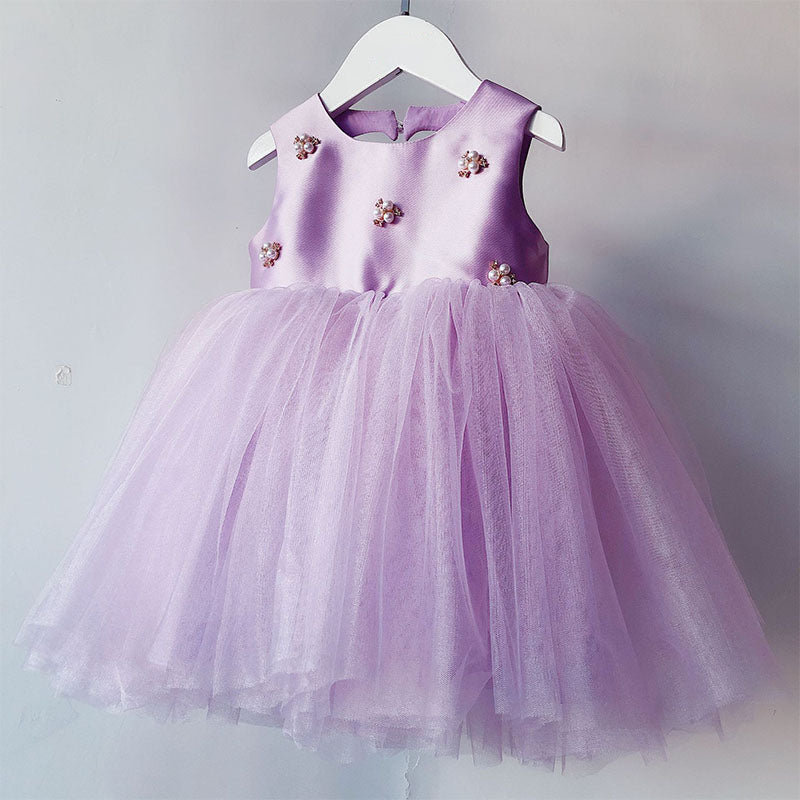 Purple Sequin Tulle Princess Dress for Girls - Party, Wedding & Special Occasion