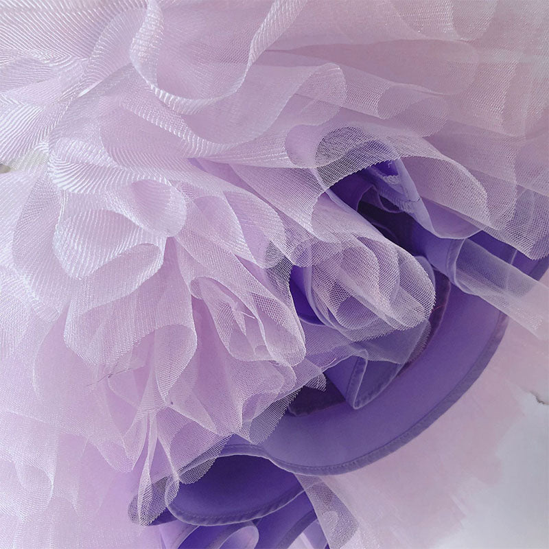 Purple Sequin Tulle Princess Dress for Girls - Party, Wedding & Special Occasion