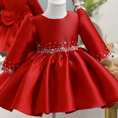 Red Sequin Ruffle Dress for Girls – Party & Christmas Outfits (12M-12Y)
