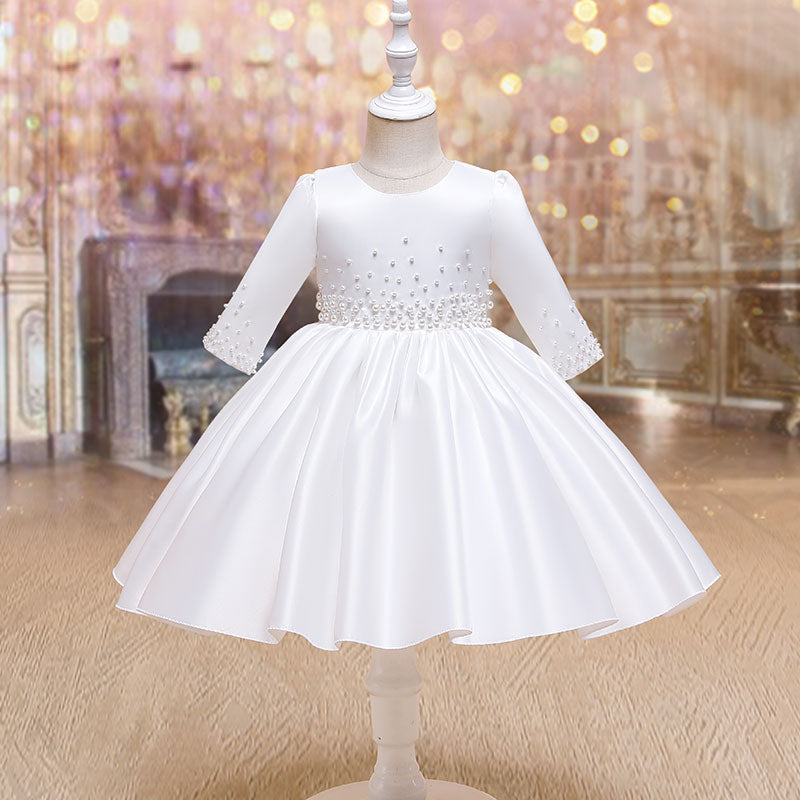 Sequin A-line Formal Party Dress for Baby & Toddler Girls | Cute Bowknot, Beaded Details