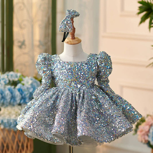 Silver Birthday Dresses for Girls | Sparkly & Glam Party Dresses FleurKids Silver Birthday Dresses for Girls | Sparkly & Glam Party Dresses FleurKids