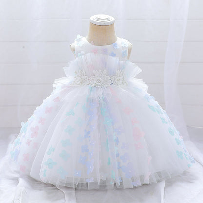 Sleeveless Mesh Floral Princess Dress for Baby & Toddler Girls | Party & Wedding Outfit