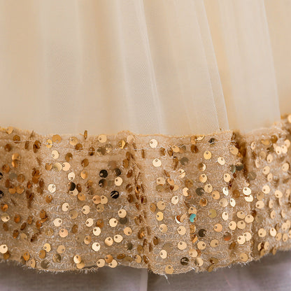 Sparkling Tea Length A-Line Dress for Girls – Flower Girl, Party & Formal Events