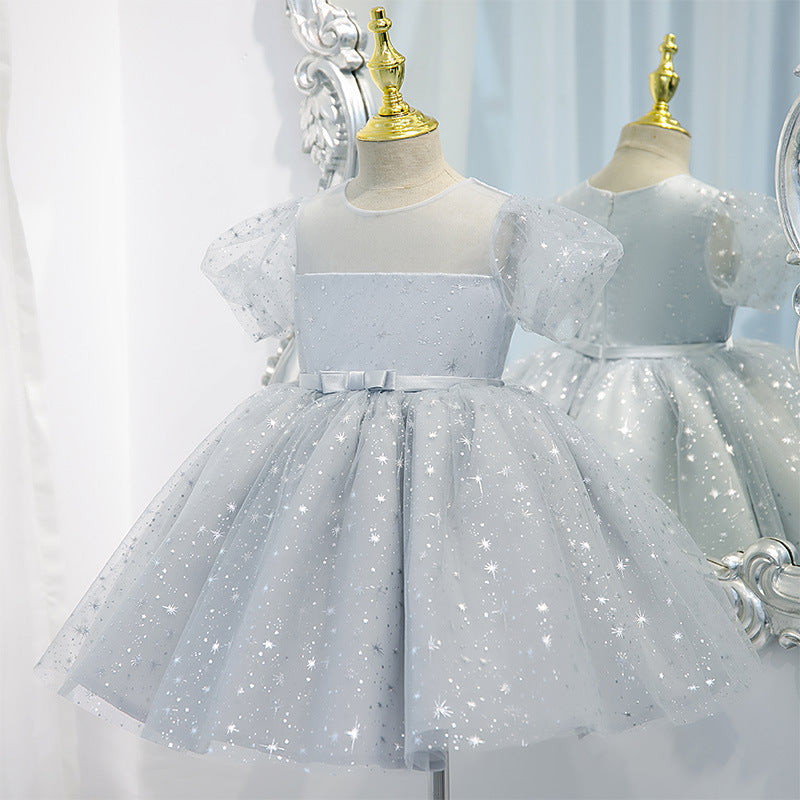 Summer Stars Sequined Princess Dress for Girls – Party, Wedding & Special Events
