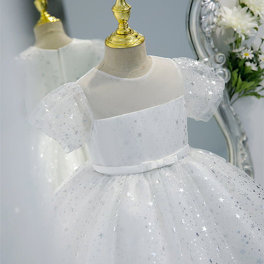 Summer Stars Sequined Princess Dress for Girls – Party, Wedding & Special Events