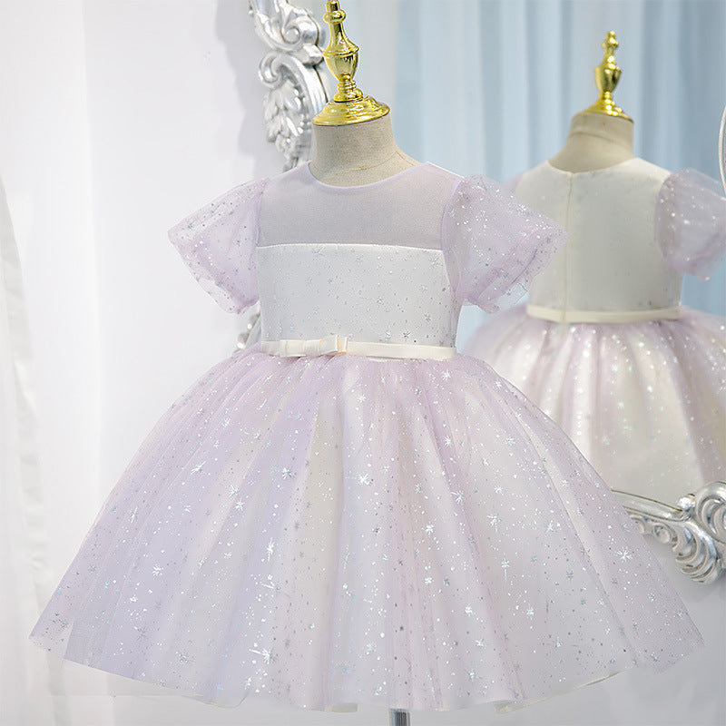 Summer Stars Sequined Princess Dress for Girls – Party, Wedding & Special Events