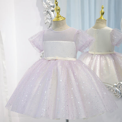 Summer Stars Sequined Princess Dress for Girls – Party, Wedding & Special Events