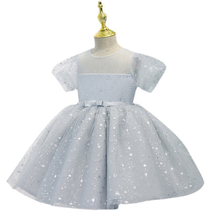 Summer Stars Sequined Princess Dress for Girls – Party, Wedding & Special Events