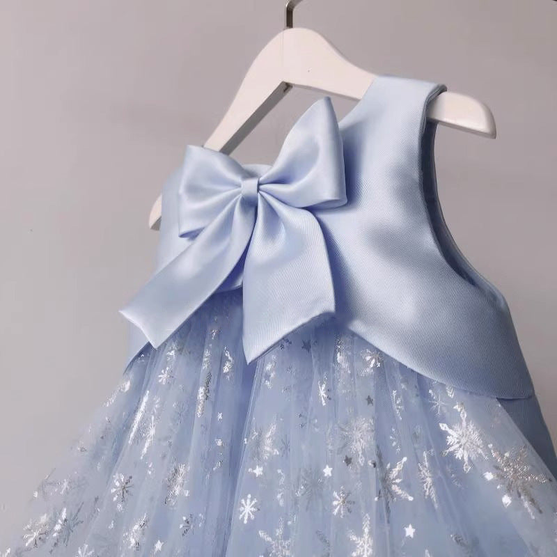 Blue Sequin Toddler Party Dress for Girls | A-Line Princess Dress – Ages 1-6