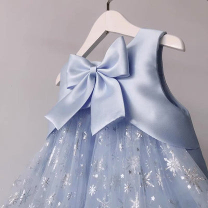 Blue Sequin Toddler Party Dress for Girls | A-Line Princess Dress – Ages 1-6