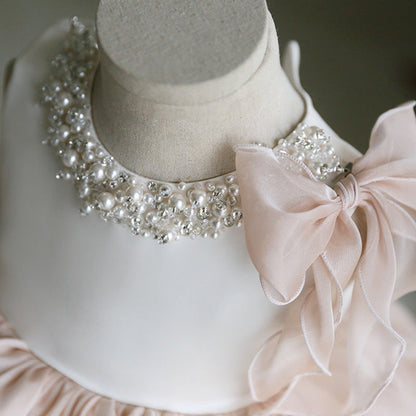 Light Pink Sequin Tiered Dress for Girls – Party, Wedding & Formal