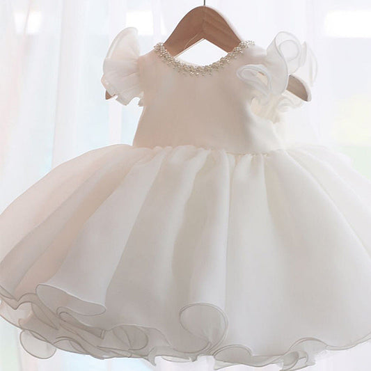 White Birthday Dresses for Girls | Elegant Party Dresses FleurKids White Birthday Dresses for Girls | Elegant Party Dresses FleurKids