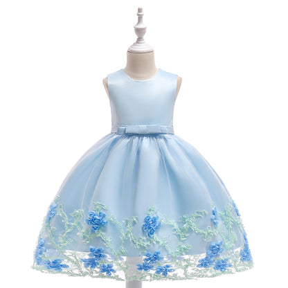 Cute Puffy Flower Girl Dress for Toddlers & Girls | Sleeveless Mesh Party Dress