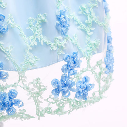 Cute Puffy Flower Girl Dress for Toddlers & Girls | Sleeveless Mesh Party Dress